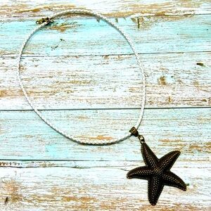 Handmade Nautical Beach Boho Starfish Necklace! New in Box!